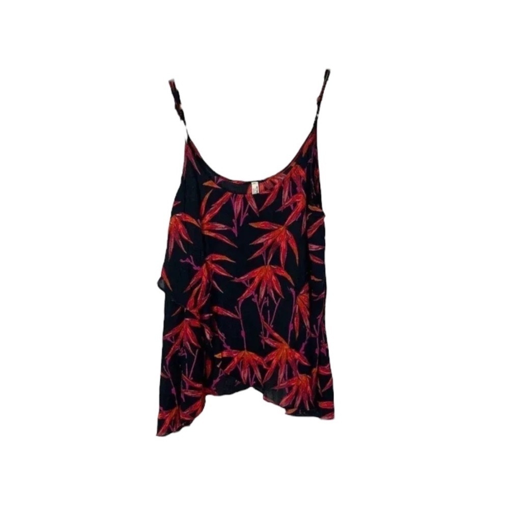 FREE PEOPLE INTIMATELY Floral Simone Tank Top in Black/Red Size XS - Picture 4 of 8